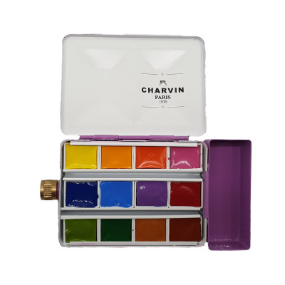 Charvin Akvarelové barvy Extra Fine 12 ks Exclusive box Violet