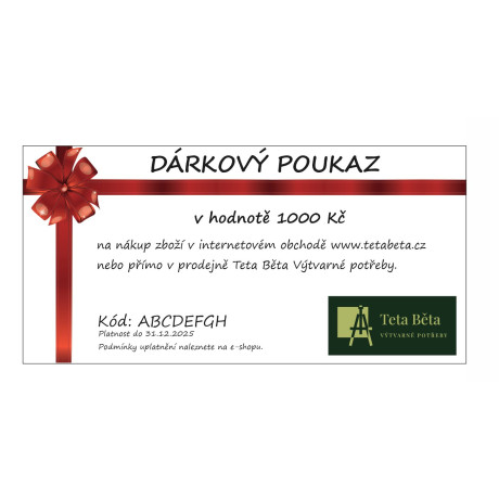 Dárkový poukaz 1000kč