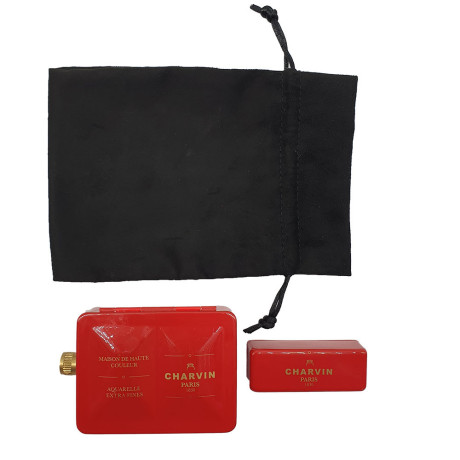 Charvin Paris Akvarelové barvy Rouge cardinal box sada 12 ks