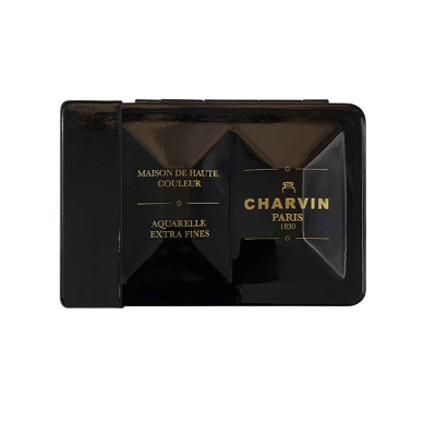 Charvin Paris Akvarelové barvy Extra Fine 12 Ks Černý box se zásobníkem