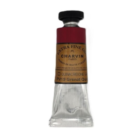 Olejová barva Quinacridone Garnet 77 Extra fine Charvin Paris tuba 20 ml