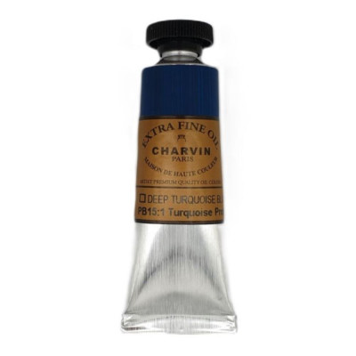 Olejová barva Deep Turquoise Blue 112 Extra fine Charvin Paris tuba 20 ml