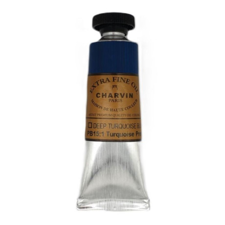 Olejová barva Deep Turquoise Blue 112 Extra fine Charvin Paris tuba 20 ml