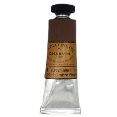 Olejová barva Burnt Umber 190 Extra Fine Charvin Paris tuba 20 ml