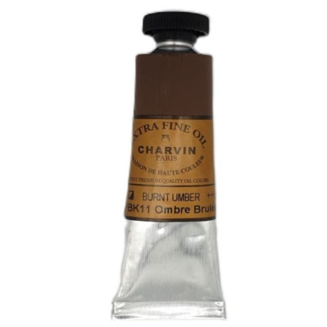 Olejová barva Burnt Umber 190 Extra Fine Charvin Paris tuba 20 ml