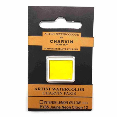 Akvarelová barva Intense Lemon Yellow 12 Extra Fine Charvin Paris pánvička