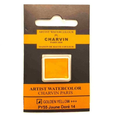 Akvarelová barva Golden Yellow 14 Extra Fine Charvin Paris pánvička