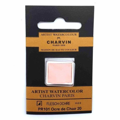 Akvarelová barva Flesch Ochre 20 Extra Fine Charvin Paris pánvička