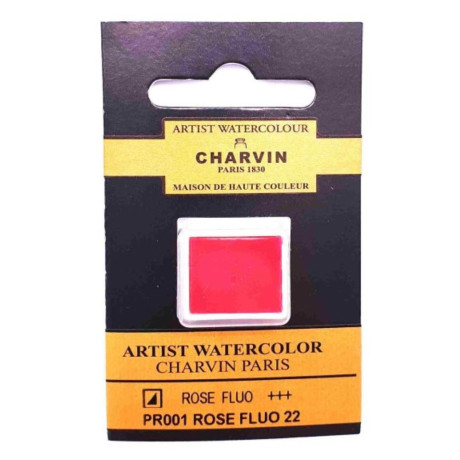 Akvarelová barva Rose Fluo 22F Extra Fine Charvin Paris pánvička