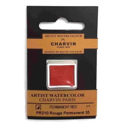 Akvarelová barva Permanent Red 35 Extra Fine Charvin Paris pánvička