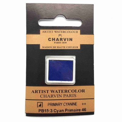 Akvarelová barva Primary Cyanine 46 Extra Fine Charvin Paris pánvička
