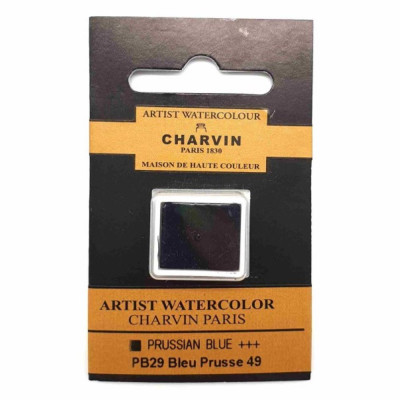 Akvarelová barva Prussian Blue 49 Extra Fine Charvin Paris pánvička