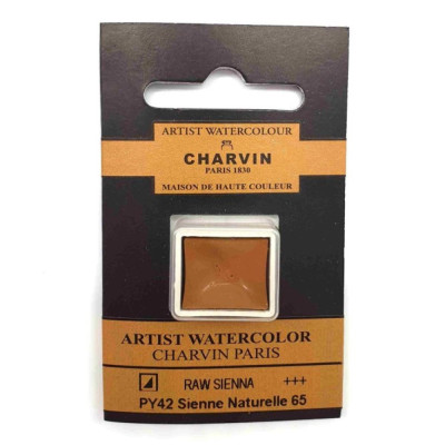 Akvarelová barva Raw Sienna 65 Extra Fine Charvin Paris pánvička