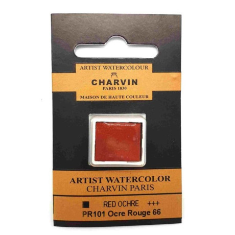 Akvarelová barva Red Ochre 66 Extra Fine Charvin Paris pánvička