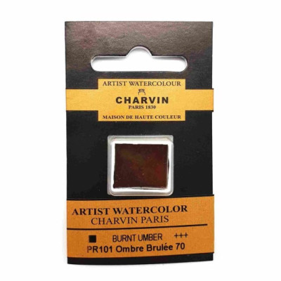 Akvarelová barva Burnt Umber 70 Extra Fine Charvin Paris pánvička