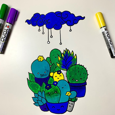 Marabu YONO Akrylový popisovač Bílý 0,5-1,5mm