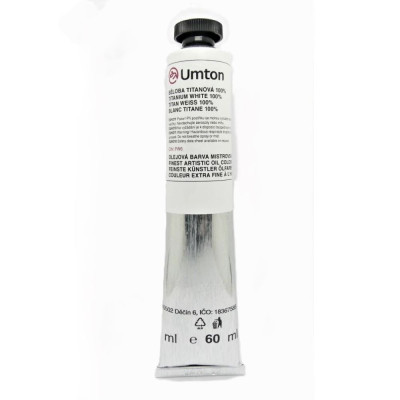 Olejová barva Běloba titanová 100% Umton 60 ml