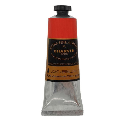 Akrylová barva Light Vermillion 438 Charvin Paris Extra Fine 60 ml