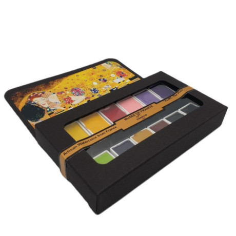 Charvin Paris Akvarelové barvy Extra Fine Klimt The Kiss sada 12x1,5ml