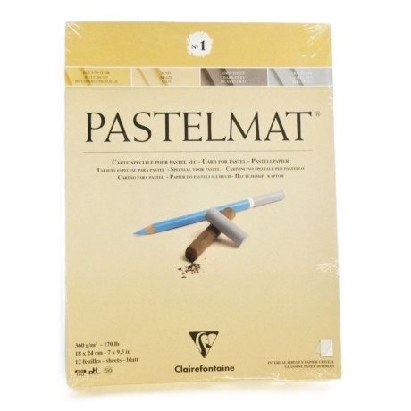 Clairefontaine Blok na pastel Pastelmat č.1 Lepený 18x24 cm 12 listů 360g/m²