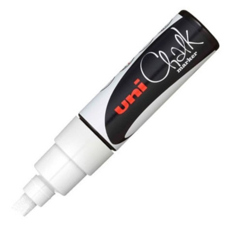 Uni Křídový popisovač bílý 8 mm zkosený
