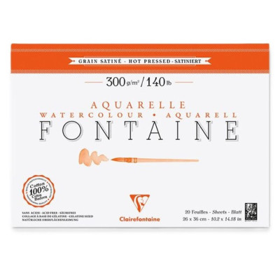 Clairefontaine blok na akvarel 100% bavlna 300 g 26x36 cm 20 listů