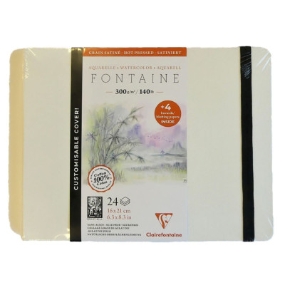 Clairefontaine Akvarelové album HP 300g/m² 100 % bavlna 16x21 cm 24 listů