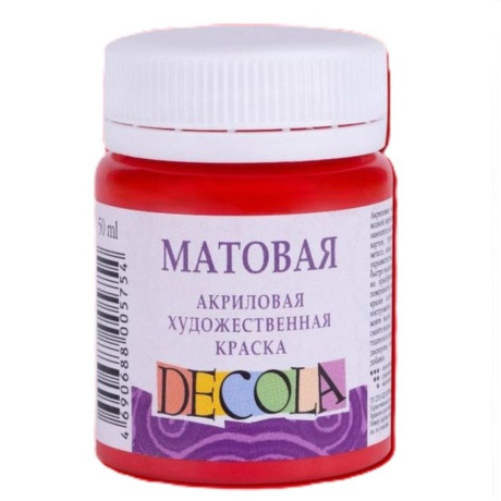 Decola Akrylová barva červená matná 50 ml