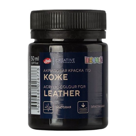 Decola barva na kůži černá 50 ml