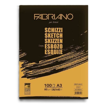 Skicák Fabriano A3 lepený 100 listů
