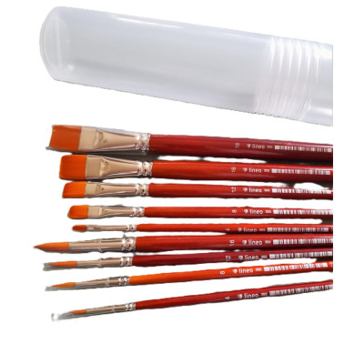 Lineo Štětce syntetické sada í kusů v plastovém pouzdře