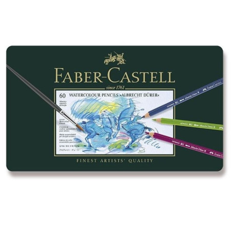 Faber Castell Akvarelové pastelky Albrecht Dürer sada 60 kusů v plechové krabičce