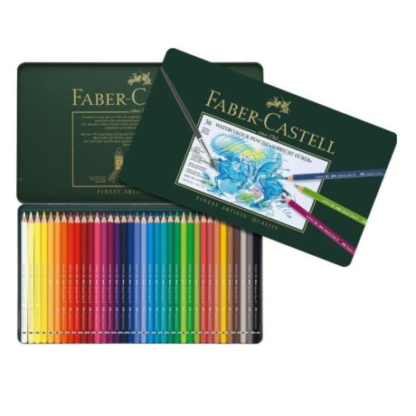 Faber Castell Akvarelové pastelky Albrecht Dürer 36 kusů sada kovová krabička