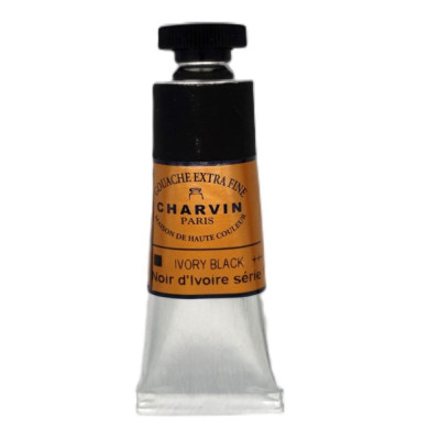 Charvin Kvašová barva Extra Fine Ivory Black 385 tuba 20 ml
