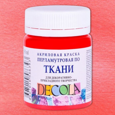 Decola Barva na textil červená perleťová