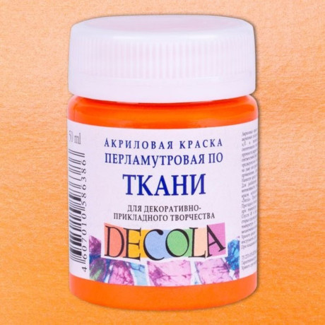 Decola barva na textil perleťová oranžová