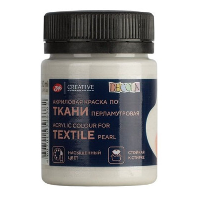 Decola Barva na textil Perleťová bílá