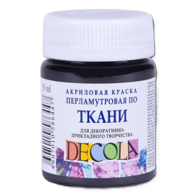 Decola Barva na textil Perleťová černá