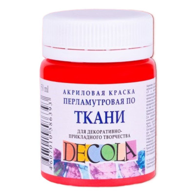 Decola Barva na textil Perleťová červená