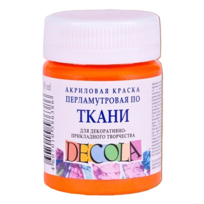 Decola Barva na textil perleťová Oranžová 50 ml