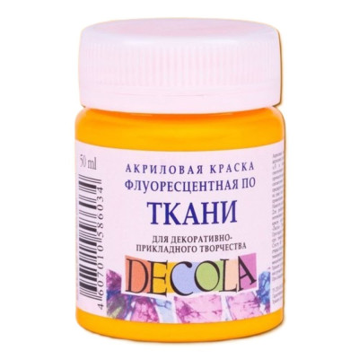 Decola Barva na textil fluorescenční oranžová 50 ml