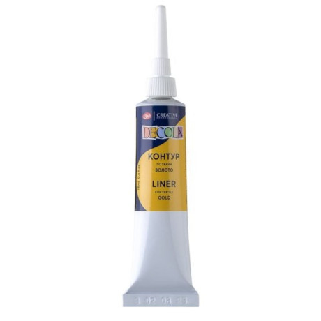 Decola Kontura na textil a hedvábí Zlatá 18 ml