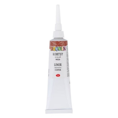 Decola Kontura na textil a hedvábí Měděná 18 ml