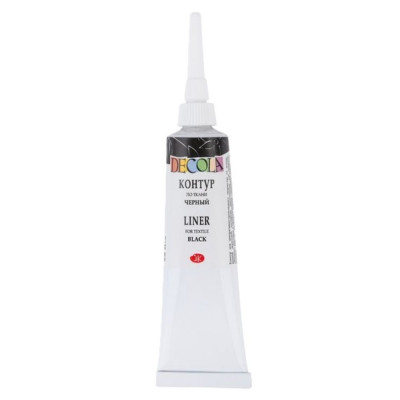 Decola Kontura na textil a hedvábí černá 18 ml