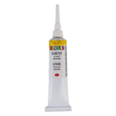 Decola Kontura na textil a hedvábí Žlutá 18 ml