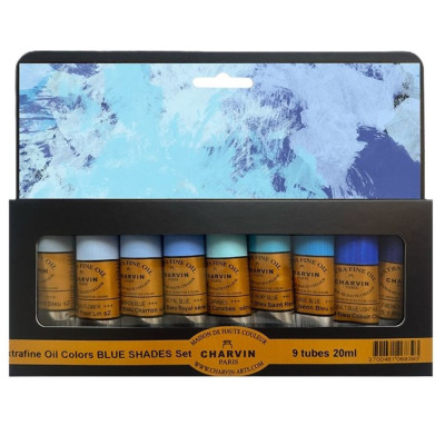 Charvin Paris Olejové barvy Extra Fine 9 ks Modré odstíny sada