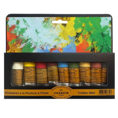 Charvin Paris Olejové barvy Extra Fine 9 ks Základní odstíny sada