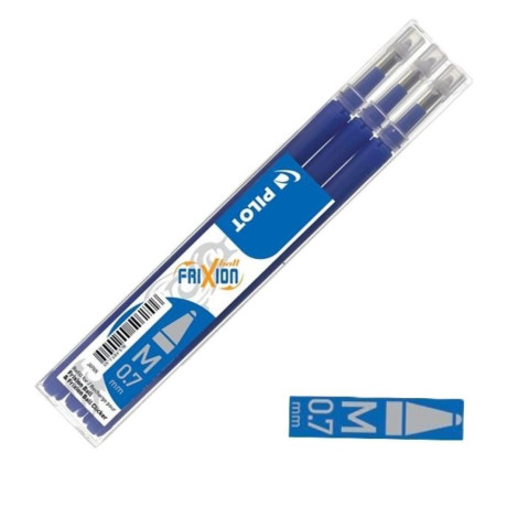 Pilot Náplně do gumovacího pera Frixion 3 ks 0,7 mm Modrá