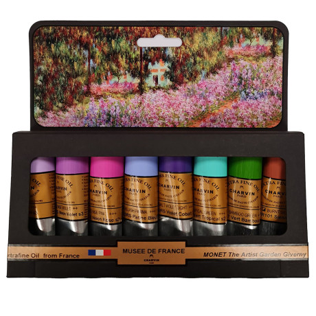Charvin Paris Olejové barvy Extra Fine 8 ks Monet The Artist Garden Giverny sada
