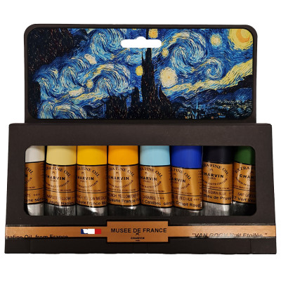 Charvin Paris Olejové barvy Extra Fine 8 ks Van Gogh Nuit Etoilée sada